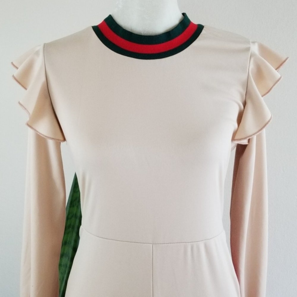 Handmade Ruffle-Shoulder Jumpsuit - Picture 7 of 7